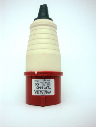 Plugue macho 16A 3P+E 6H 380V N-4076