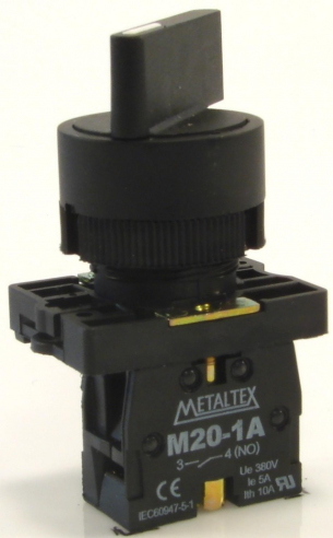 seletora plástica com knob longo P20SHR4-B-2A